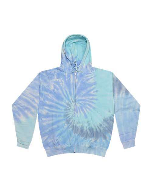 Tie-Dyed Full-Zip Hooded Sweatshirt