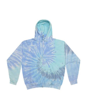 Tie-Dyed Full-Zip Hooded Sweatshirt