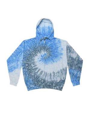 Tie-Dyed Full-Zip Hooded Sweatshirt