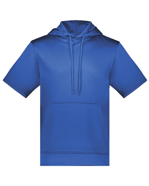 Fleece Short Sleeve Hooded Pullover